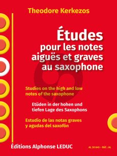 Kerkezos Etudes pour les Notes aiguës et graves au Saxophone
