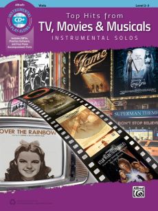 Album Top Hits from TV, Movies & Musicals Instrumental Solos for Viola Book with Cd (Level 2-3)