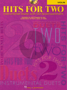 Hits for Two Instrumental Play-Along for Violin (Bk-Cd)