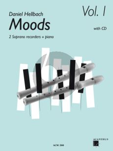Hellbach Moods Vol.1 2 Soprano Recorders-Piano (Bk-Cd)