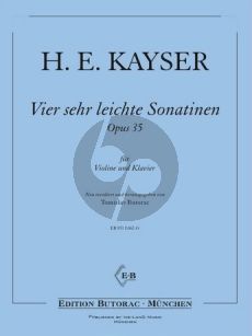 Kayser 4 sehr leichte Sonatinen Op.35 Violine-Klavier