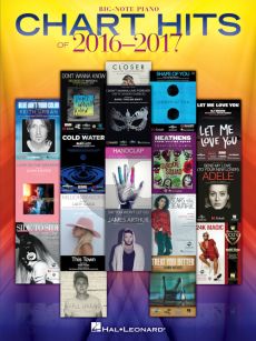 Chart Hits of 2016-2017 Big Note Piano