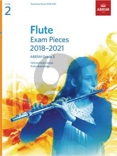 Flute Exam Pieces 2018–2021, ABRSM Grade 2 Flute-Piano (Book with Audio online)