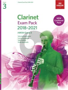 Clarinet Exam Pack 2018–2021 ABRSM Grade 3 Clarinet-Piano (Book with Audio online)