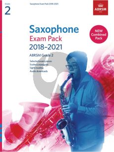 Saxophone Exam Pack 2018–2021, ABRSM Grade 2 Saxophone [Eb/Bb]-Piano (Book with Audio online)