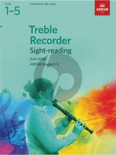 Treble Recorder Sight-Reading Tests, ABRSM Grades 1–5 from 2018