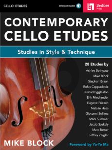 Block Contemporary Cello Etudes (Studies in Style & Technique) (Book with Audio online)