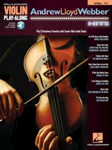Andrew Lloyd Webber Hits Violin Play-Along Volume 71 (Book with Audio online)