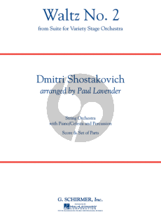 Shostakovich Waltz No.2 (from Suite for Variety Stage Orchestra) for Strings, Piano/Celesta and Percussion Score/Parts