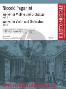 Paganini Werke für Violine und Orchester Heft 2 (Violine (mit Skordaturstimmung) und Klavier) (Mario Hossen)