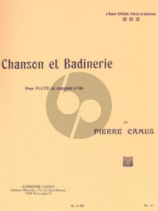 Camus Chanson et badinerie pour Flute et Piano