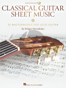 Classical Guitar Sheet Music (32 Masterworks for Solo Guitar) (Book with Audio online)