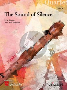 Simon The Sound of Silence for Recorder Quartet (SSAA) (Score/Parts) (arr. Mia Schmidt)