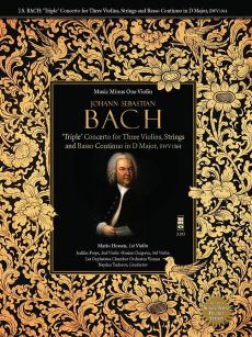 Bach Triple Concerto in C Major BWV 1064 3 Violins-Strings and Bc (Book with 2 Play-Along CD's) (MMO)