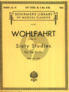 Wohlfahrt 60 Studies Op.45 Vol.2 Violin (No.31 - 60) (Violin with 2nd Violin Part) (edited by Rachel Kelly)