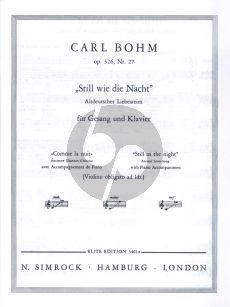 Bohm Still wie die Nacht Op. 326 No. 27 High Voice (with Violin obligato) (german/english/french)