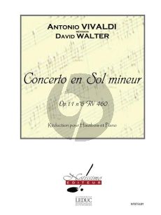 Vivaldi Concerto En Sol Mineur Op.11 No.6 RV460 for Oboe Piano
