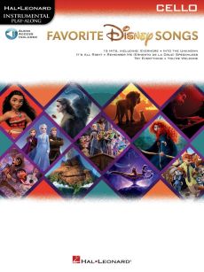 Favorite Disney Songs for Cello (Hal Leonard Instrumental Play-Along) (Book with Audio online)
