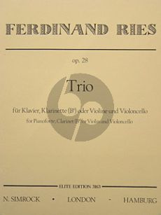 Gal Trio B-dur Op. 28 Klarinette [Bb] oder Violine-Violoncello und Klavie (Part./Stimmen) (Hans Gal)