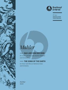 Mahler Das Lied von der Erde Tenor-Alt [Bar.]-Orchester Partitur (Christian Rudolf Riedel)