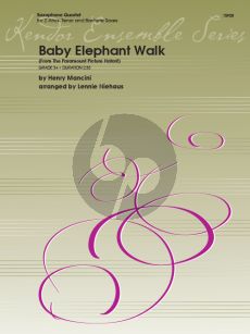 Mancini Baby Elephant Walk 4 Saxophones (AATB) (Score/Parts) (arr. Lennie Niehaus)