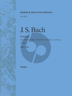 Bach Konzert c-moll BWV 1062 2 Cembali-Streicher Partititur