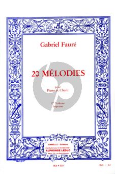 Faure 20 Melodies vol.1 Voix Soprano (Hamelle)