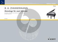 Zimmermann Monologe für 2 Klaviere