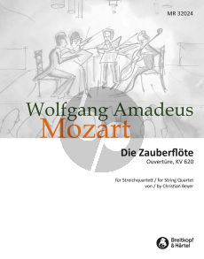 Mozart Die Zauberflöte Ouvertüre KV 620 2 Vi.-Va.-Vc. (Part./Stimmen) (arr. Christian Beyer)