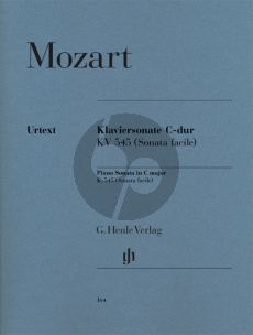 Mozart Sonate C-dur Facile KV 545 Piano (Herausgeber Ernst Herttrich - Fingersatz Hans-Martin Theopold) (Henle-Urtext)