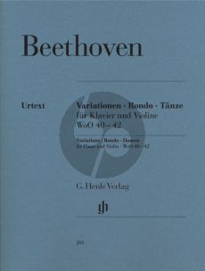 Beethoven Variationen, Rondo und Tanze fur Violine und Klavier (Herausgeber Sieghard Brandenburg) (Henle-Urtext)