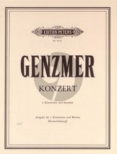 Genzmer Konzert für 2 Klarinetten und Streicher (1983) (Klavierauszug vom Komponisten)