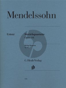 Mendelssohn Streichquartette Op. 44 No.1 - 3 Stimmen (Ernst Herttrich) (Henle-Urtext)