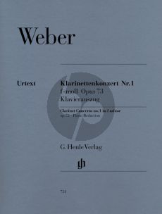 Weber Konzert No.1 f-moll Op.73 Klarinette-Klavier (Henle)