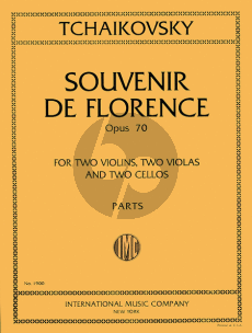 Tchaikovsky Souvenir de Florence Op.70 (2 Vi-2 Va-2 Vc) (Parts)