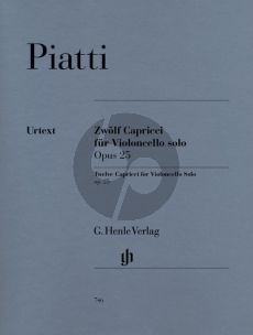 Piatti 12 Capricci Op.25 Violoncello (Christian Bellisario) (Henle-Urtext)