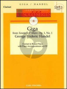 Giga (from Sonata Op.1 No.1) (Clarinet-Piano) (Bk-Cd) (grade 3)