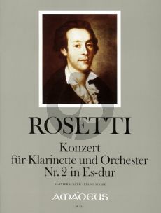 Rosetti Concerto No.2 Es-dur (Murray RWV C63) Klarinette-Orchester (KA) (Johannes Moesus)