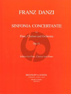 Danzi Sinfonia Concertante Op.41 B-flat Major Flute-Clarinet-Piano (edited by John P.Newhill)