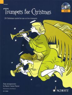 Trumpets for Christmas (20 Christmas Carols) (1 - 2 Trumpets) (easy arr. by B.Carson Turner) (Bk-Cd)