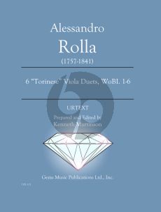 Rolla 6 "Torinese" Viola Duets WoBI.1 - 6 Score (Prepared and Edited by Kenneth Martinson) (Urtext)