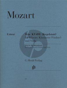 Mozart Trio KV 498 E-flat major (Kegelstatt) (Piano-Clar.[Bb][Vi.]-Viola) (Score/Parts) (edited Herrtrich/Theopold) (Henle-Urtext)