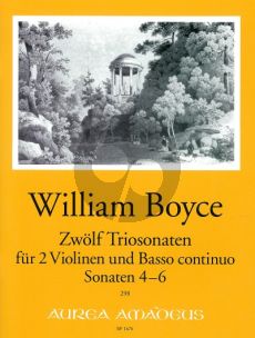 Boyce 12 Triosonaten Vol.2 No.4 - 6 2 Violinen und Bc (Part./Stimmen) (Harry Joelson)