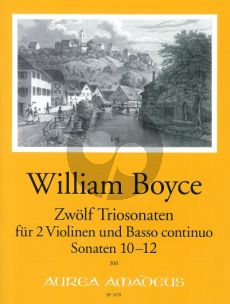 Boyce 12 Triosonaten Vol.4 No.10 - 12 2 Violinen und Bc (Part./Stimmen) (Harry Joelson)