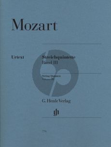 Mozart Quintets Vol. 3 (KV 593 and KV 614) Strings (Parts) (edited by Ernst Herttrich and W.D.Seiffert) (Henle-Urtext)