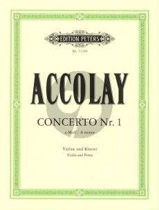 Accolay Concertino No.1 a-minor Violin and Piano (edited by Franziska Matz)