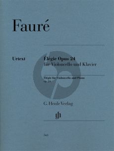Faure Elegie Op.24 Violoncello and Piano (edited by Jean-Christophe Monnier) (Henle-Urtext)