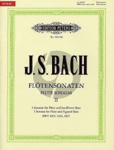 Bach J.S. Sonaten Vol.2 No.4 - 6 BWV 1033-1034-1035 fur Flöte und Bc (Hampe/Eberth) (Peters Urtext)