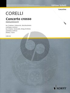 Corelli Concerto Grosso Op.6 No.8 g-Moll (Weihnachtskonzert) 2 Violinen, Violoncello, Streicher und Bc Partitur (Herausgegeben von Helmut May)