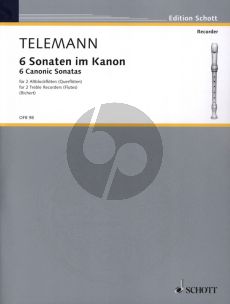 Telemann 6 Sonaten im Kanon 2 Altblockflöten oder 2 Querflöten (Greta Richert)